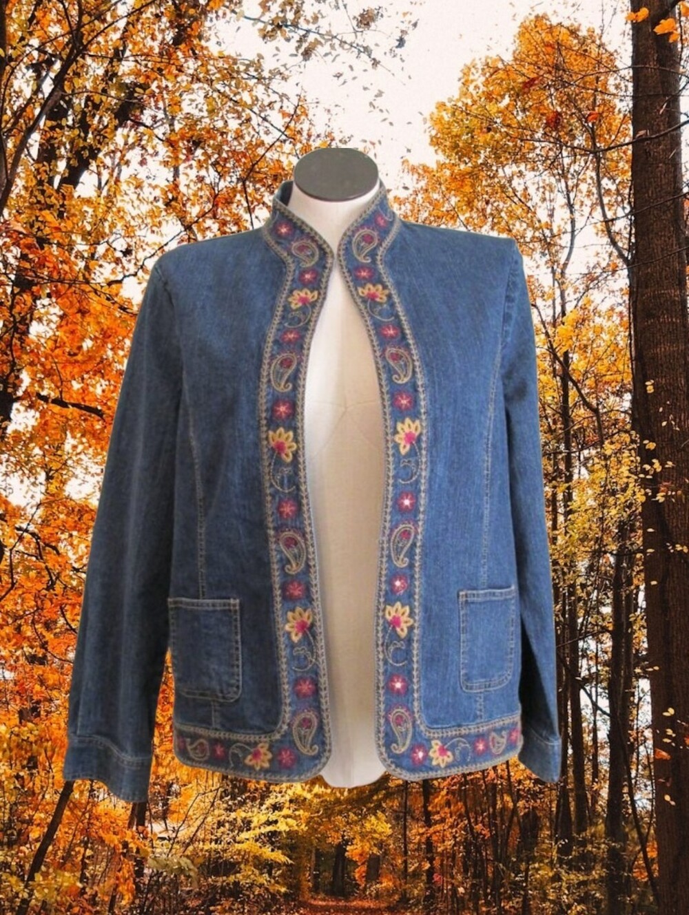 Y2K Embroidered Denim Jacket